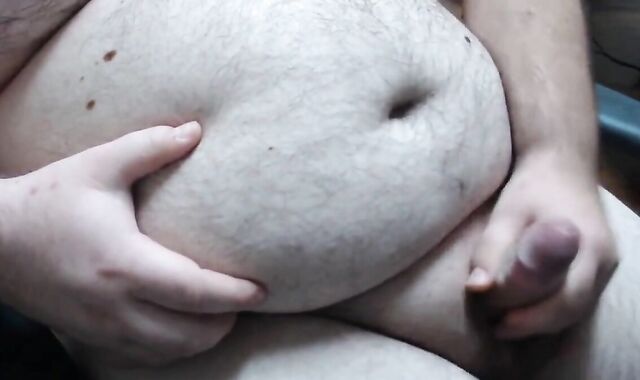 Chubby Bear Masturbating on Webcam