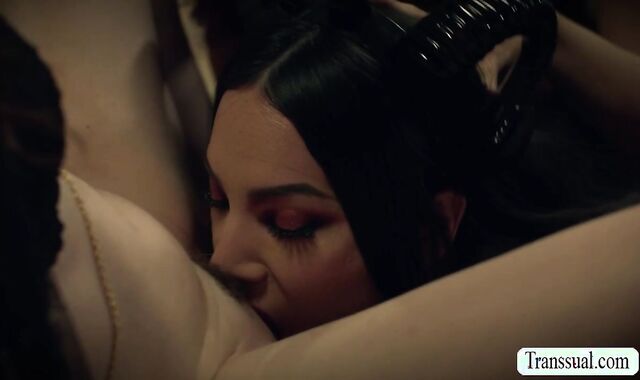 Summoning two TS goddesses and do threesome