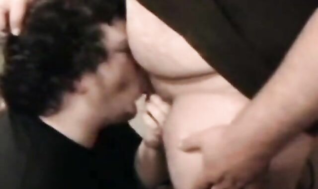Fat Bear Blowjob and Cum Eating