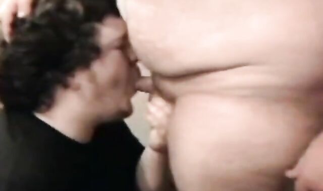 Fat Bear Blowjob and Cum Eating