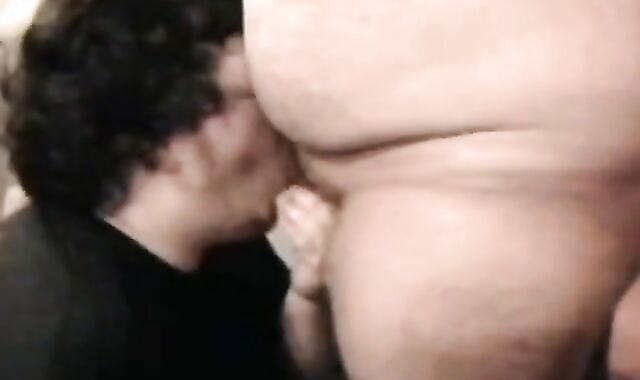 Fat Bear Blowjob and Cum Eating