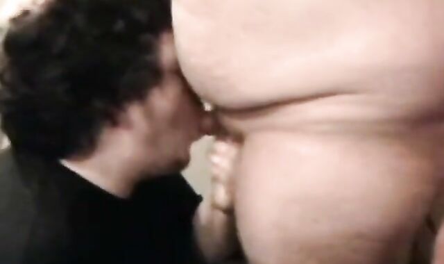 Fat Bear Blowjob and Cum Eating