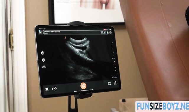 Watching my doctors dick inside my ass in monitor