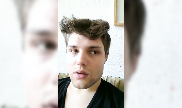 Cucumber anal play and masturbation with a twink.