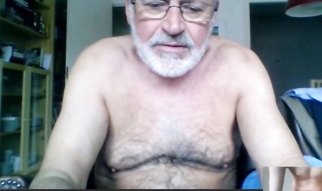 Silver Daddy Lars Jerks Off on Webcam
