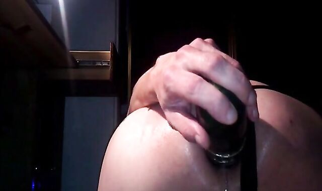 Training My Gaping Crossdresser Ass with a Sex Toy