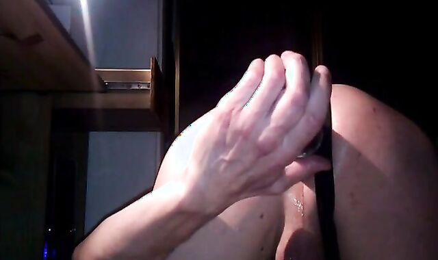Training My Gaping Crossdresser Ass with a Sex Toy