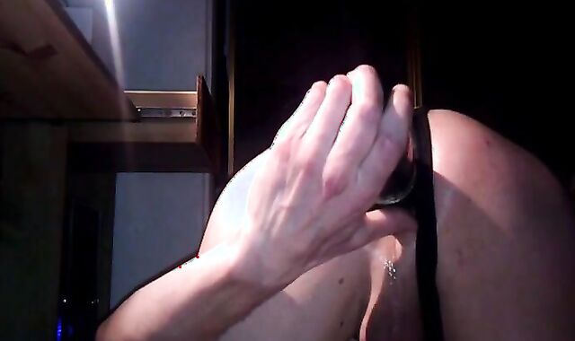 Training My Gaping Crossdresser Ass with a Sex Toy