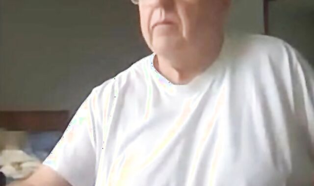 Mature Daddy Strokes His Big Cock on Webcam