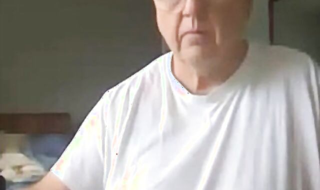 Mature Daddy Strokes His Big Cock on Webcam