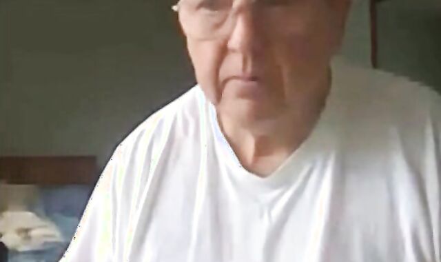 Mature Daddy Strokes His Big Cock on Webcam