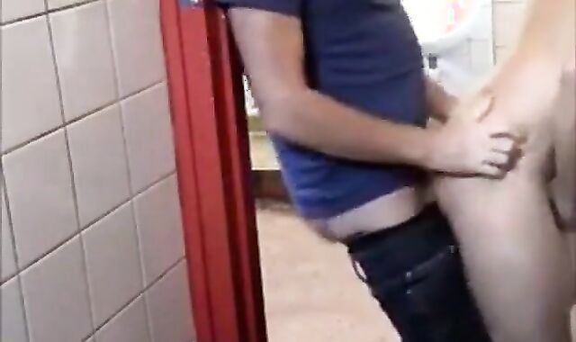 Gloryhole Masturbation: Amateur Hunk Fun in the Restroom