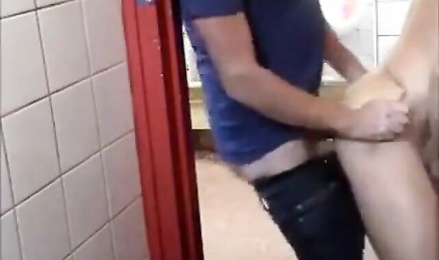Gloryhole Masturbation: Amateur Hunk Fun in the Restroom