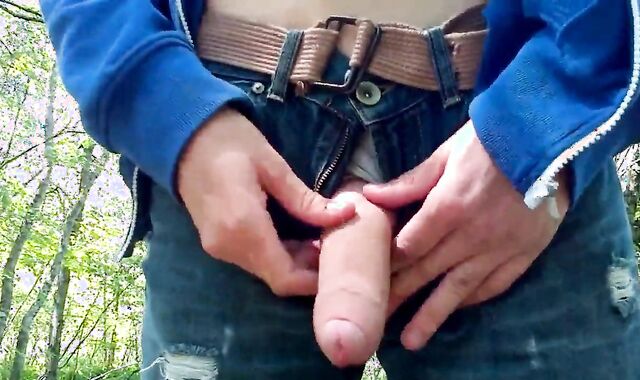Spanked Twink Strips Outdoors 2