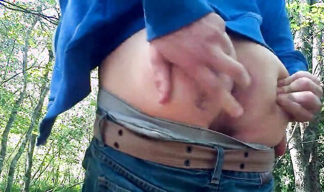 Spanked Twink Strips Outdoors 2