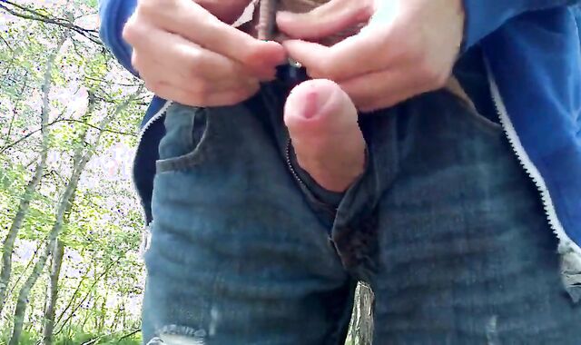 Spanked Twink Strips Outdoors 2