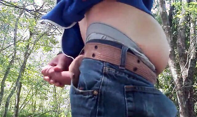 Spanked Twink Strips Outdoors 2