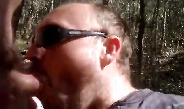 Big-Cock Blowjob in the Woods with a Buddy 2