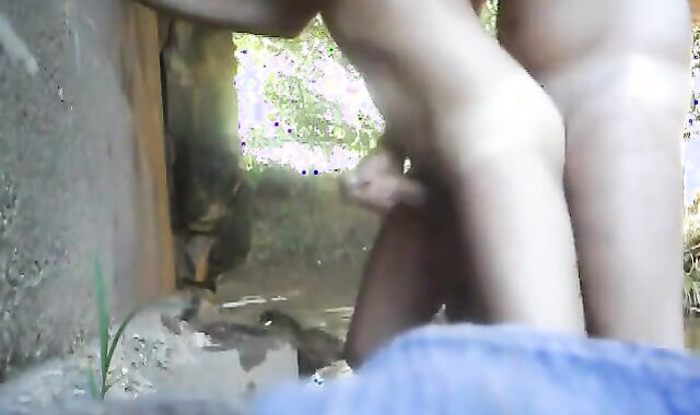 Bareback Blowjob for Big-Cock Twink Under Bridge 2