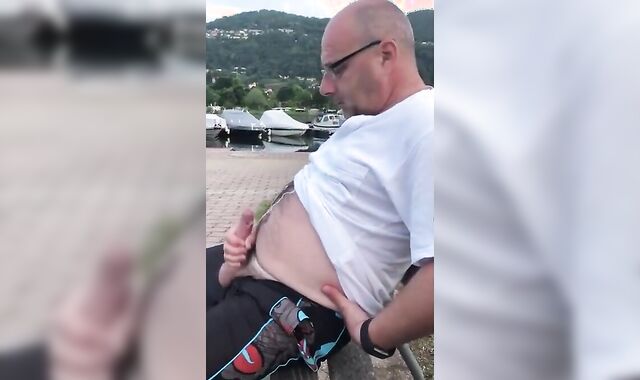 Amateur Daddies Handjob 2