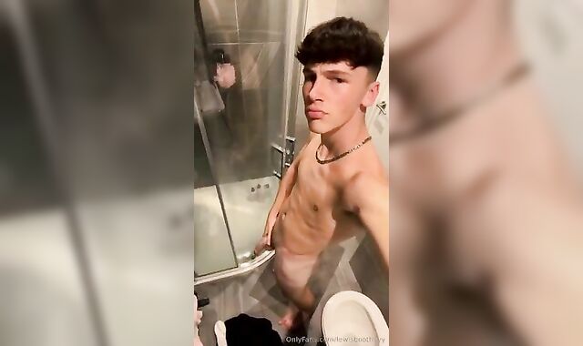 Gay Solo: Lewis Boothy Pre Shower Dick