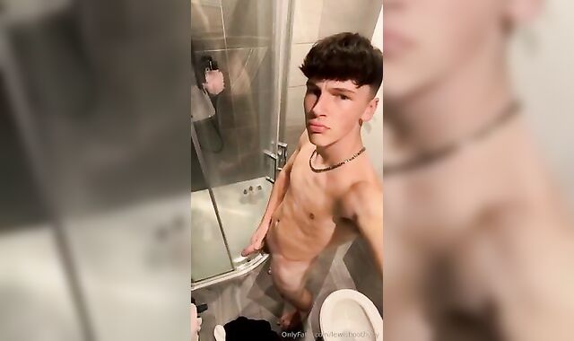 Gay Solo: Lewis Boothy Pre Shower Dick