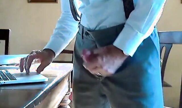 Grandpa Strokes His Cock 3