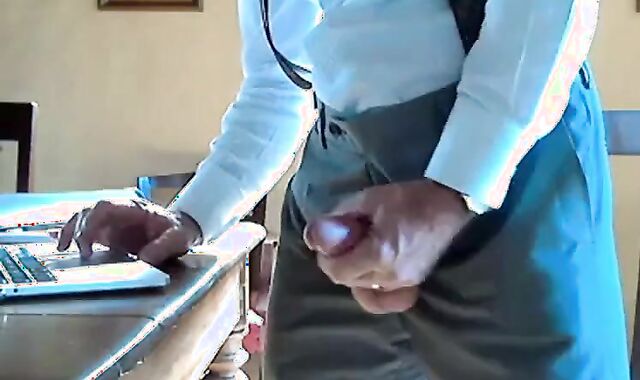 Grandpa Strokes His Cock 3