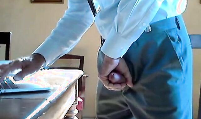 Grandpa Strokes His Cock 3