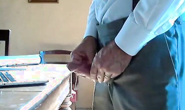 Grandpa Strokes His Cock 3