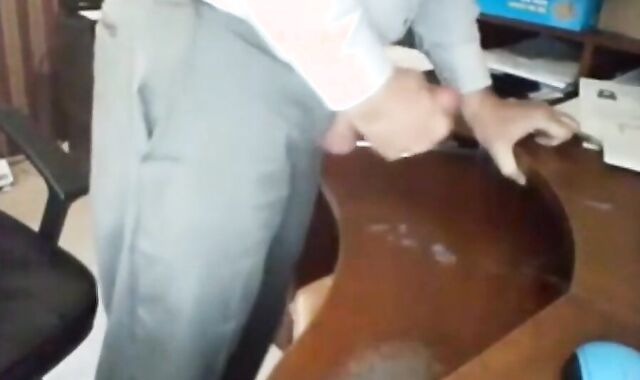 Mature Daddy Suits Up and Strokes It