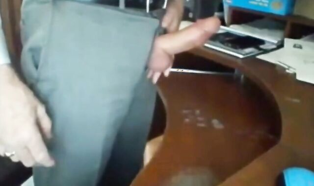 Mature Daddy Suits Up and Strokes It