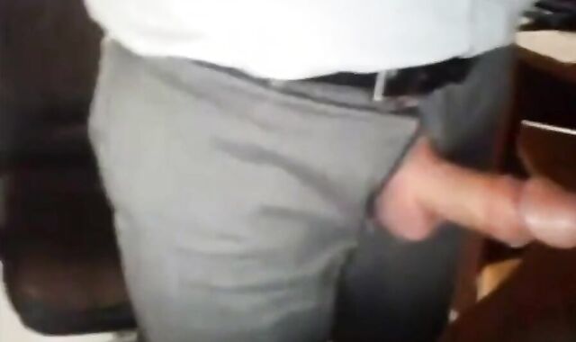 Mature Daddy Suits Up and Strokes It