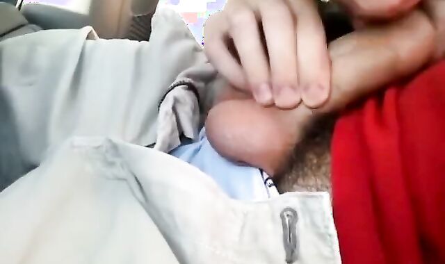 Twink sucks off friend in car and swallows his cum