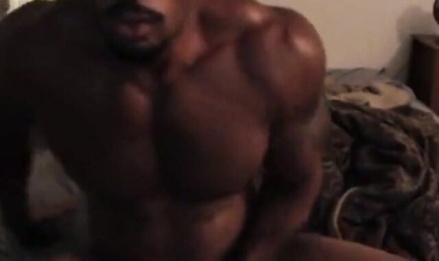 Tattooed Muscle Hunk Strokes His Big Cock on Webcam