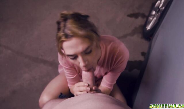 Femboy Yuna Yule Flashes Neighbor Under Car Then Rides Him Hard