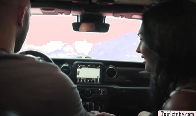 Trans hitchhiker gets free ride exchange for anal