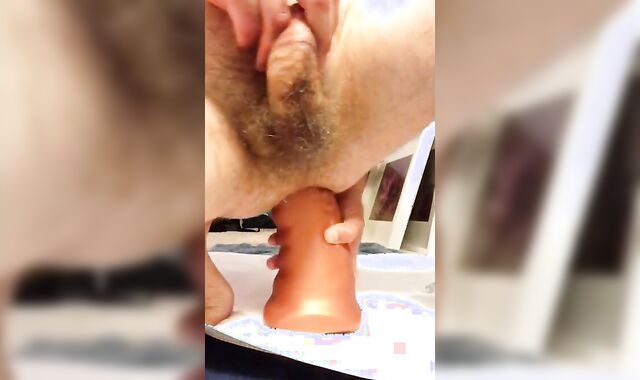 Extreme Anal Stretching with a Large Toy