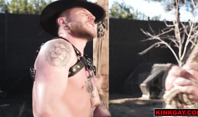 Dom Cowboy Colt Tames Bound Siren Farm to Dungeon Machine Fuck and Hogtie