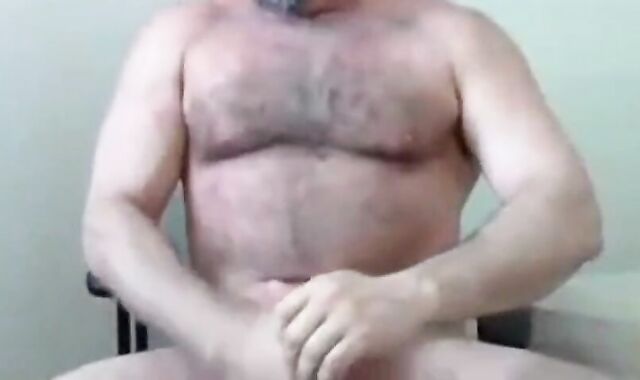 Daddy Bear Coach Strokes Off & Cums Hard 4