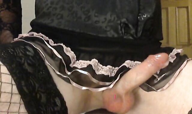 Multiple Orgasms: Amateur Crossdresser Cums Hard 2