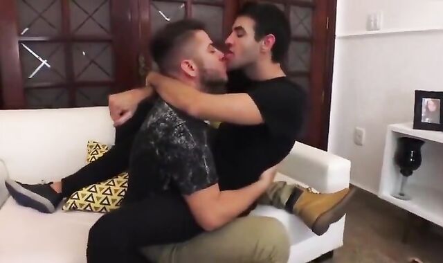 Brazilians Guys Deep Tongue Kissing Tongue Sucking