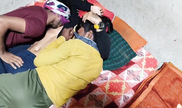 Threesome - Slowly Slowly Fucking Young Three Collage students