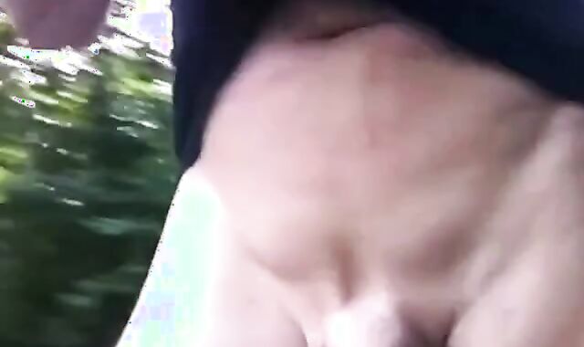 Outdoor Handjob for a Big-Cocked Hunk 2
