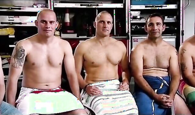 Daddy Bombeiros Get a Testicular Exam by Amateur Medic