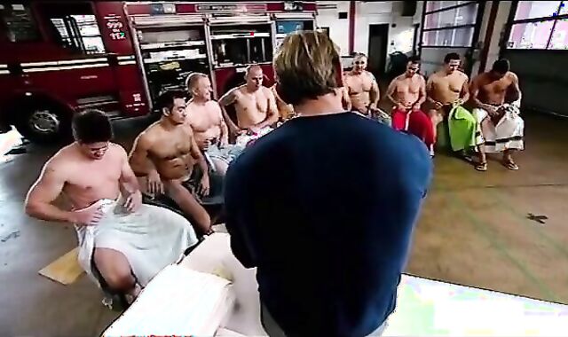 Daddy Bombeiros Get a Testicular Exam by Amateur Medic