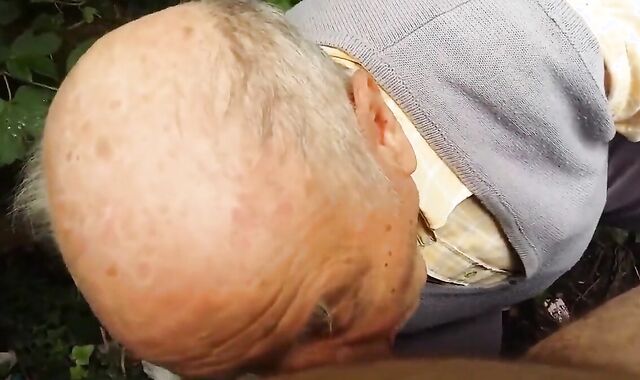 Old Man Sucking Cock Outdoors