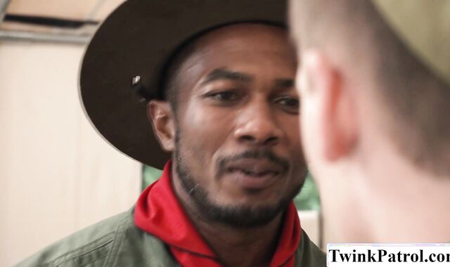 Scout officer enjoy his self into the ass of Twink
