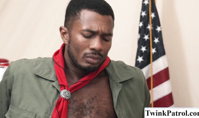 Scout officer enjoy his self into the ass of Twink
