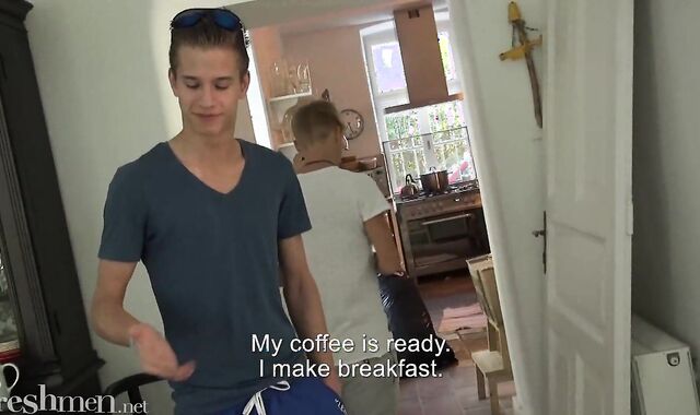 Cute Skinny Blonde Twink Masturbating